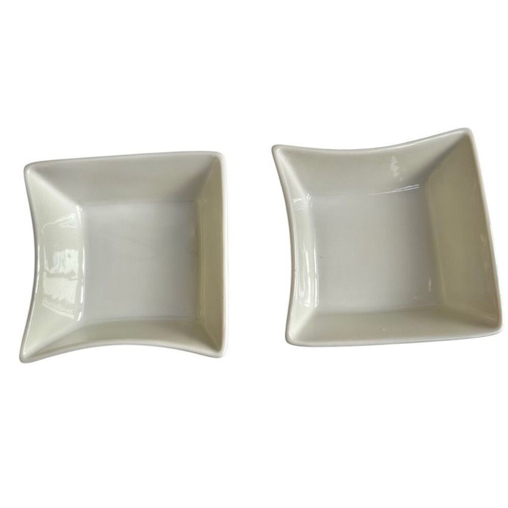 Sur La Table small square wavy dish bowls